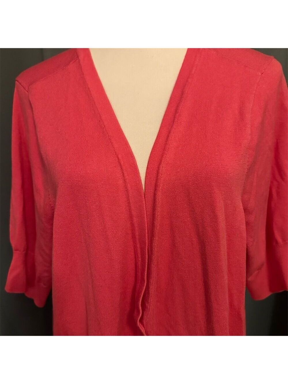 Torrid Women's Size 4 Pink Open Front Cardigan Sweater Short Sleeve